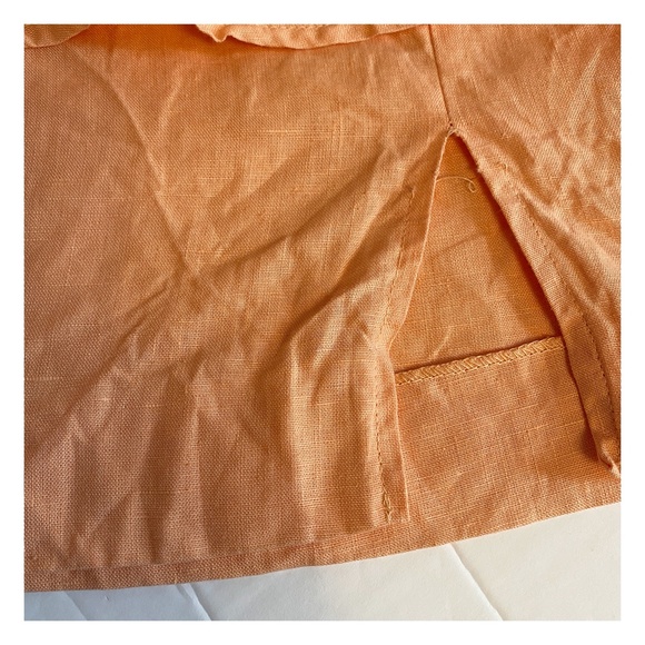 VINTAGE - PEACHY KEEN STRAPLESS LINEN DRESS sz. 8 - Picture 9 of 9